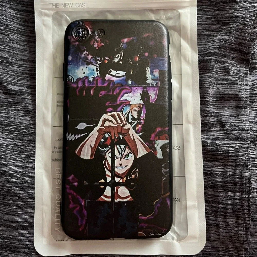 Black Clover Asta Anime Phone Case for iPhone 7 / 8 / SE Matte Protective Cover
